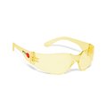 Optic Max Amber Safety Glasses, Full Polycarbonate Lens 100A